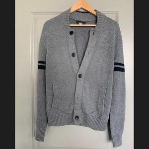 Banana Republic Grey Button Down Long Sleeve Cardigan, 100% Cotton - Size M